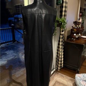Black faux Leather Sleeveless vest